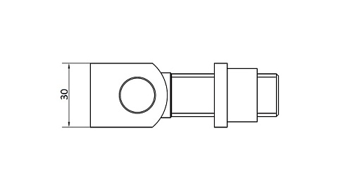 Комплектующие для распашных ворот Петля CAME H 18 регулируемая с гайкой, 42-68 мм, М18, приваривание в Красном Сулине