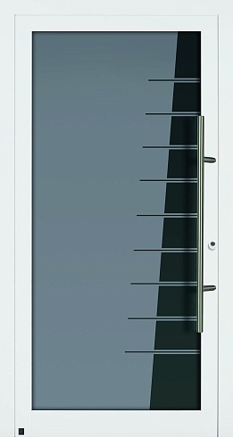 Стеклянные входные двери TopComfort Hormann - Мотив 100 / MG 117 Красном Сулине